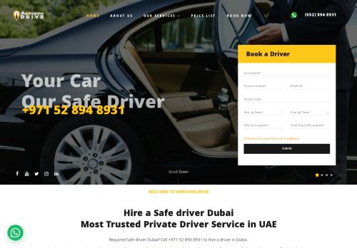 لقطة شاشة لموقع Awesome Drive - Safe Driver Dubai
بتاريخ 01/05/2021
بواسطة دليل مواقع إنسااي