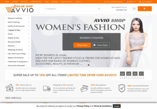 لقطة شاشة لموقع AVVIO SHOP
بتاريخ 29/05/2021
بواسطة دليل مواقع إنسااي