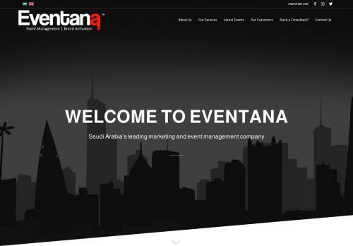 لقطة شاشة لموقع شركة ايفنتانا لتنظيم المعارض والتسويق
بتاريخ 09/06/2021
بواسطة دليل مواقع إنسااي
