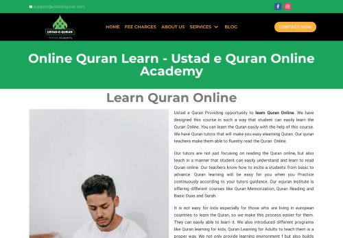 لقطة شاشة لموقع Ustad e Quran Online Academy
بتاريخ 05/07/2021
بواسطة دليل مواقع إنسااي