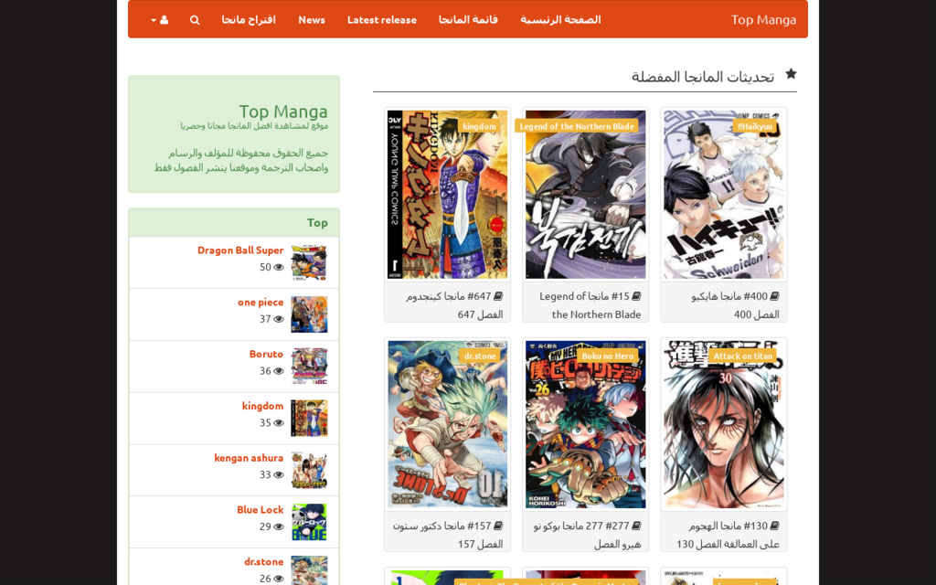 لقطة شاشة لموقع Top Manga
بتاريخ 08/07/2020
بواسطة دليل مواقع إنسااي