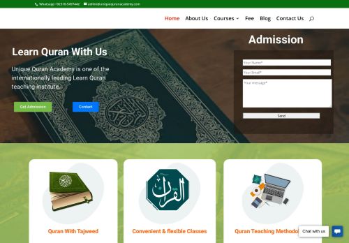 لقطة شاشة لموقع Unique Quran Academy - Online Quran teaching institute
بتاريخ 08/08/2020
بواسطة دليل مواقع إنسااي