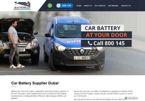 لقطة شاشة لموقع Battery.ae لخدمات بطاريات السيارات
بتاريخ 21/09/2020
بواسطة دليل مواقع إنسااي